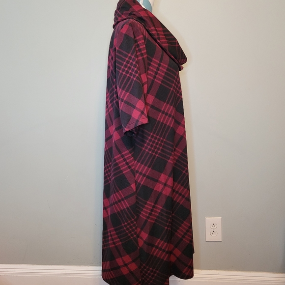 Sandra Darren Plaid Print Cowl Neck Dress Size 2X NWT - Picture 6 of 12